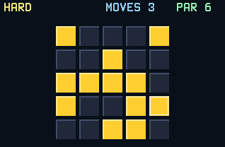 Lights Out game on a TI-84 Evo