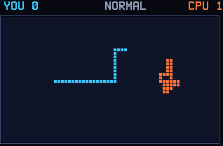 Tron game on a TI-84 Evo