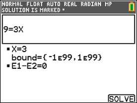 Solved Equation