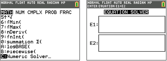 Finding equation solver