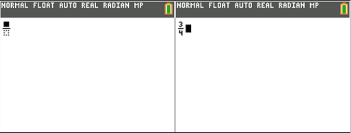 Using the fraction template