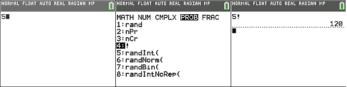 Using factorials